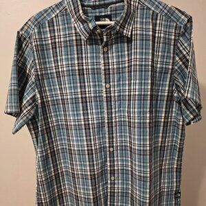 THE NORTH FACE MENS BUTTON DOWN PLAID SHIRT